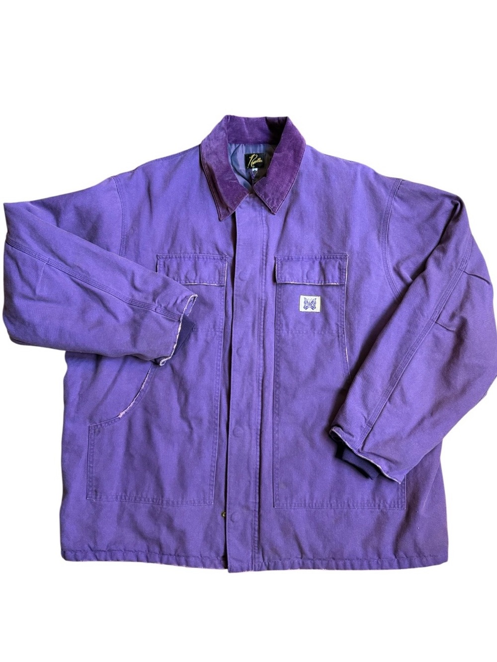 Needles Japan Purple Lumberjack Coat with Contrast Collar